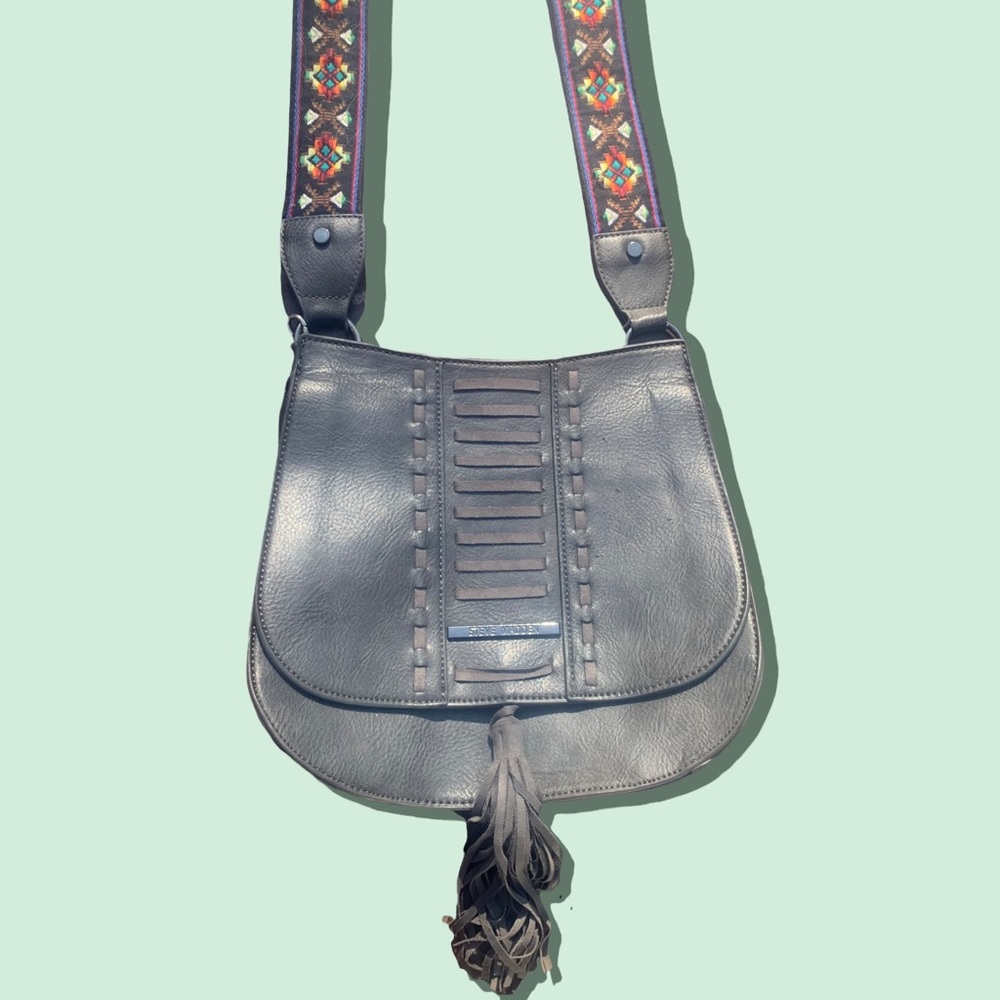 Steve Madden Crossbody Purse with Embroidered Strap